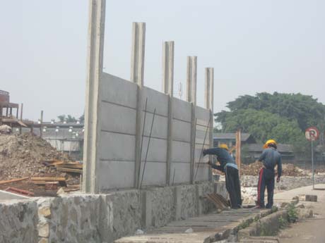 cara pemasangan pagar panel beton